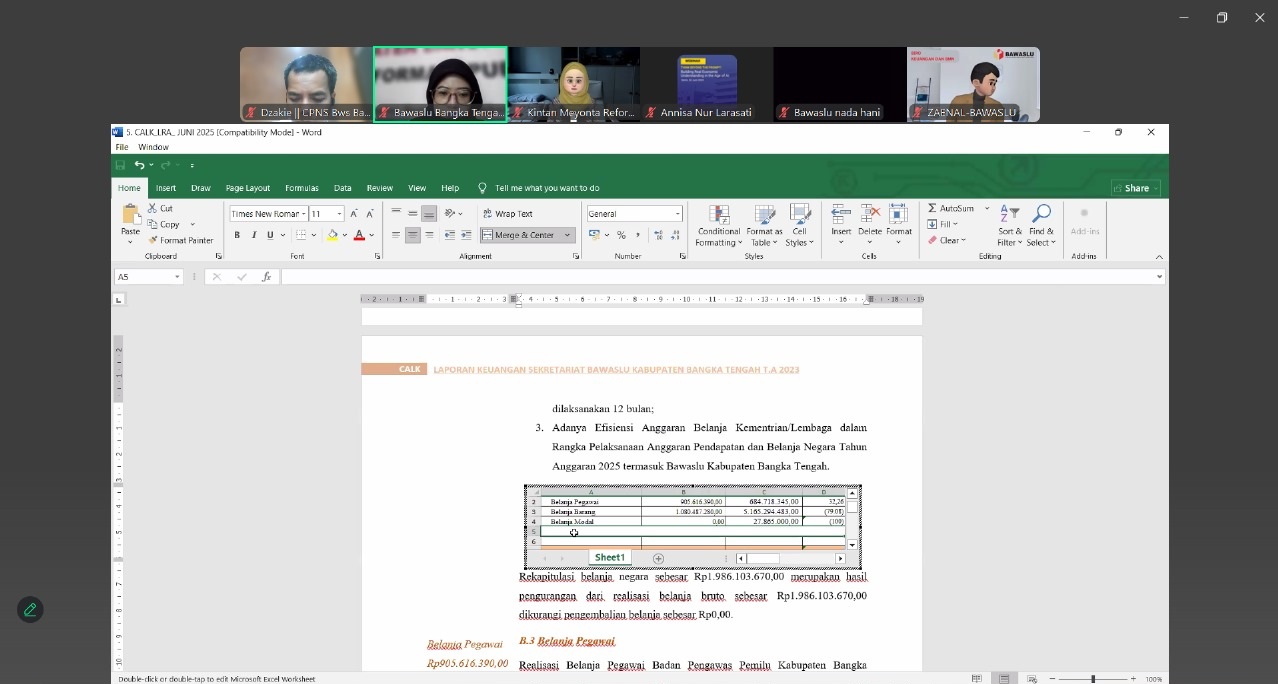 Konsolidasi Penyusunan Laporan Keuangan Semester I Tahun 2025