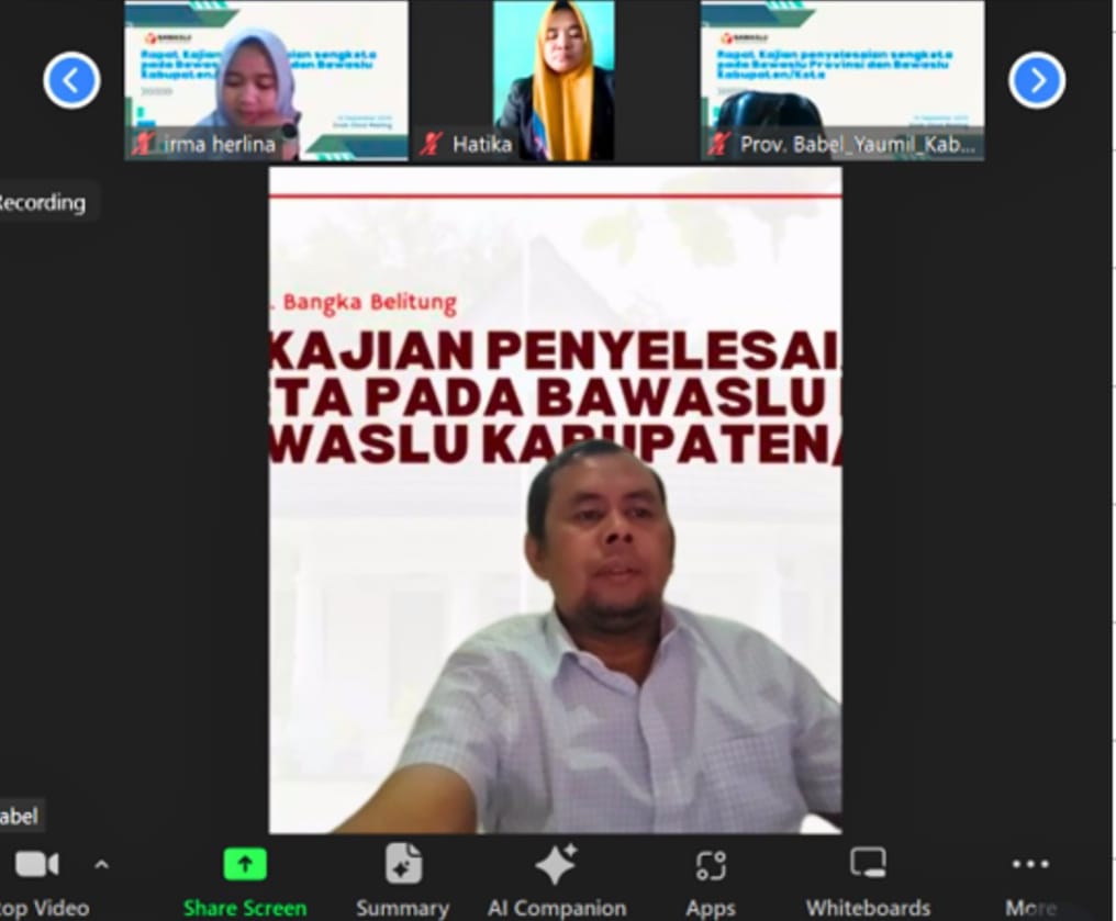 RAPAT KAJIAN PENYELESAIAN SENGKETA PROSES PEMILU SECARA ZOOM MEETING 2025