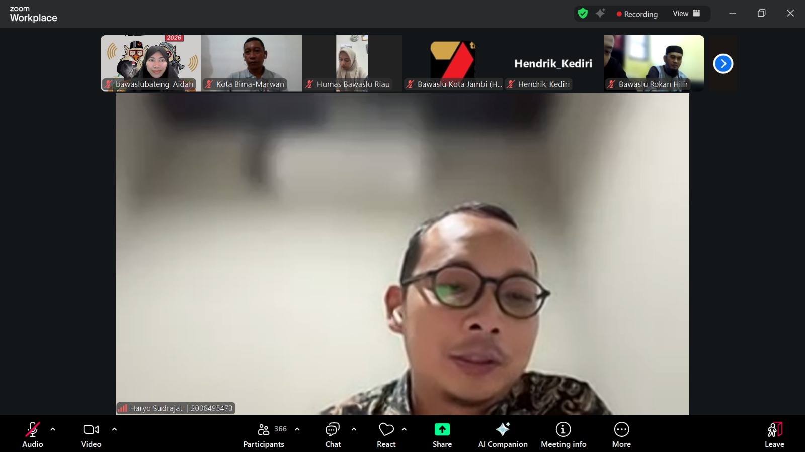 Rapat Koordinasi Kolaborasi Konten Media Sosial Bawaslu Pasca Pemilu
