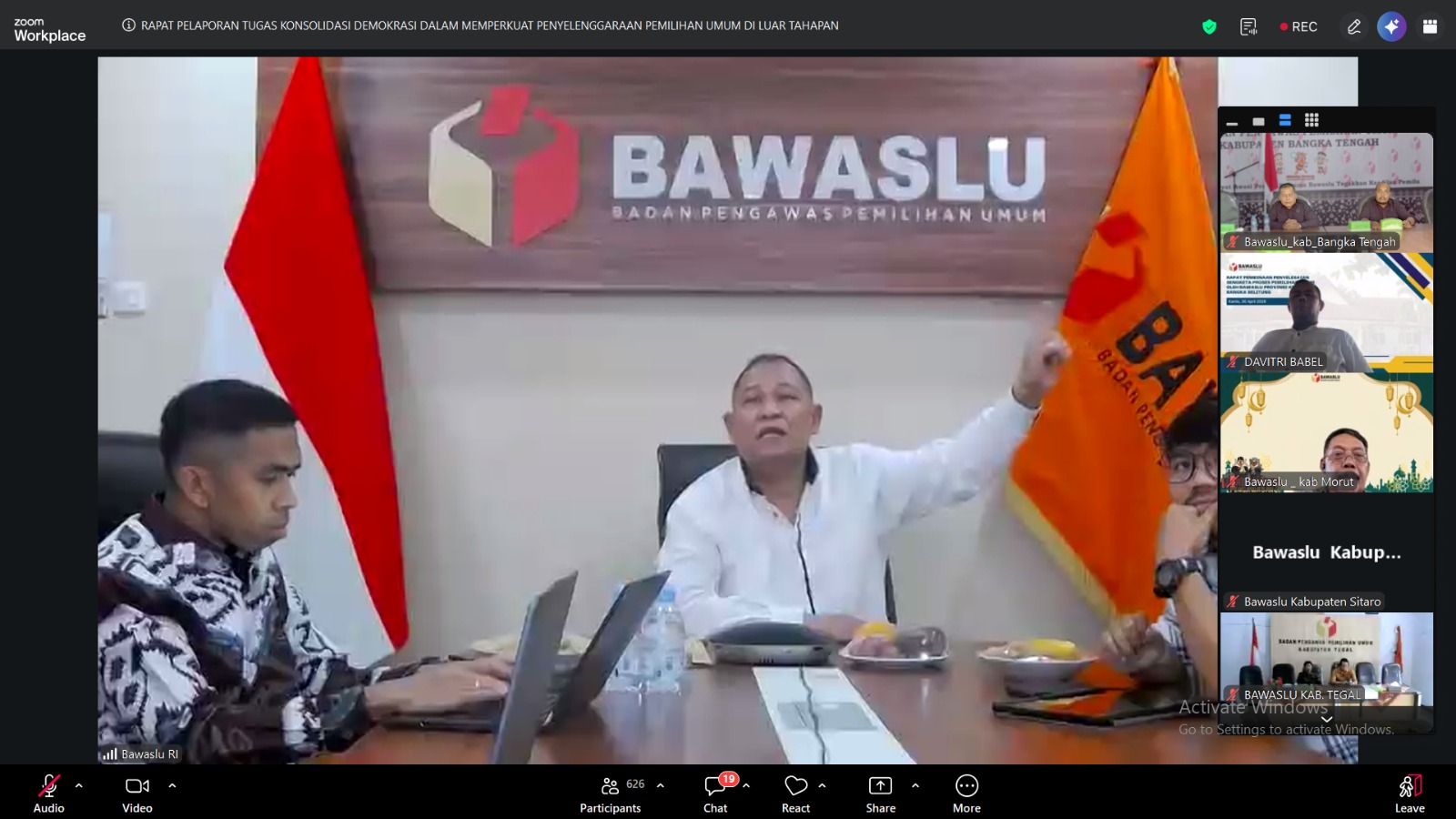 Rapat Pembahasan Pelaporan Pelaksanaan Tugas Konsolidasi Demokrasi dalam Memperkuat Penyelenggaraan Pemilihan Umum di Luar Tahapan