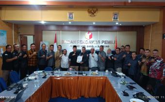 Rapat Penyampaian dan Pelaporan Penggunaan Dana Hibah Pilkada serentak Tahun 2024